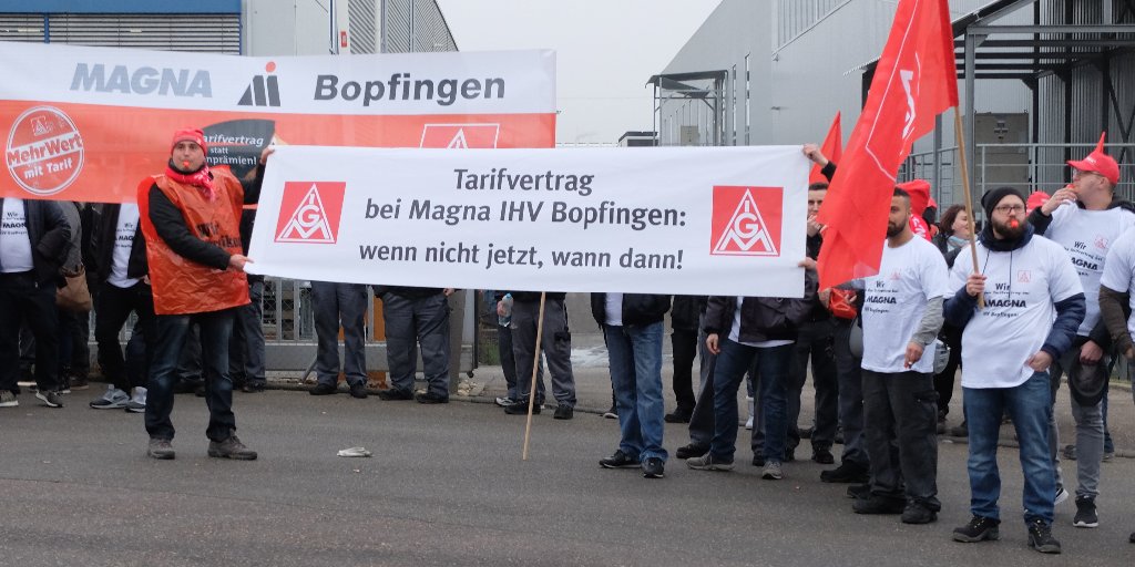Erfolgreicher Warnstreik Bei Magna Ihv Ig Metall len