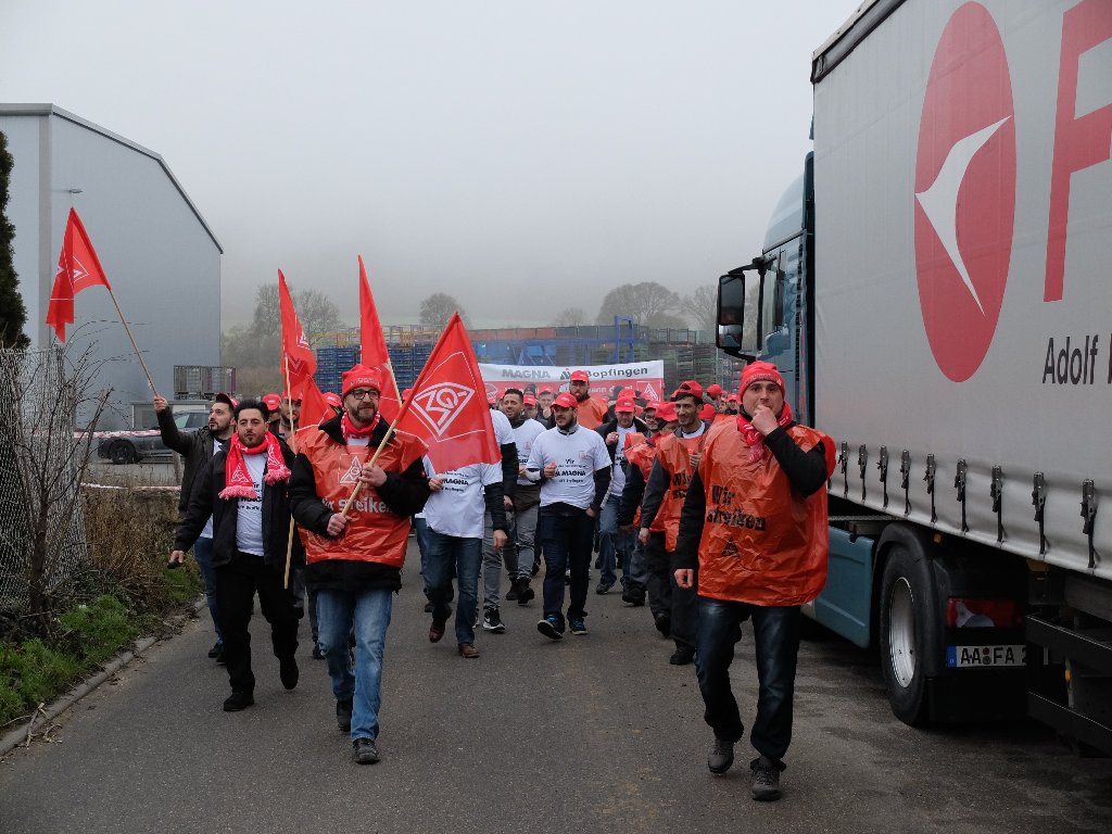 Erfolgreicher Warnstreik Bei Magna Ihv Ig Metall len