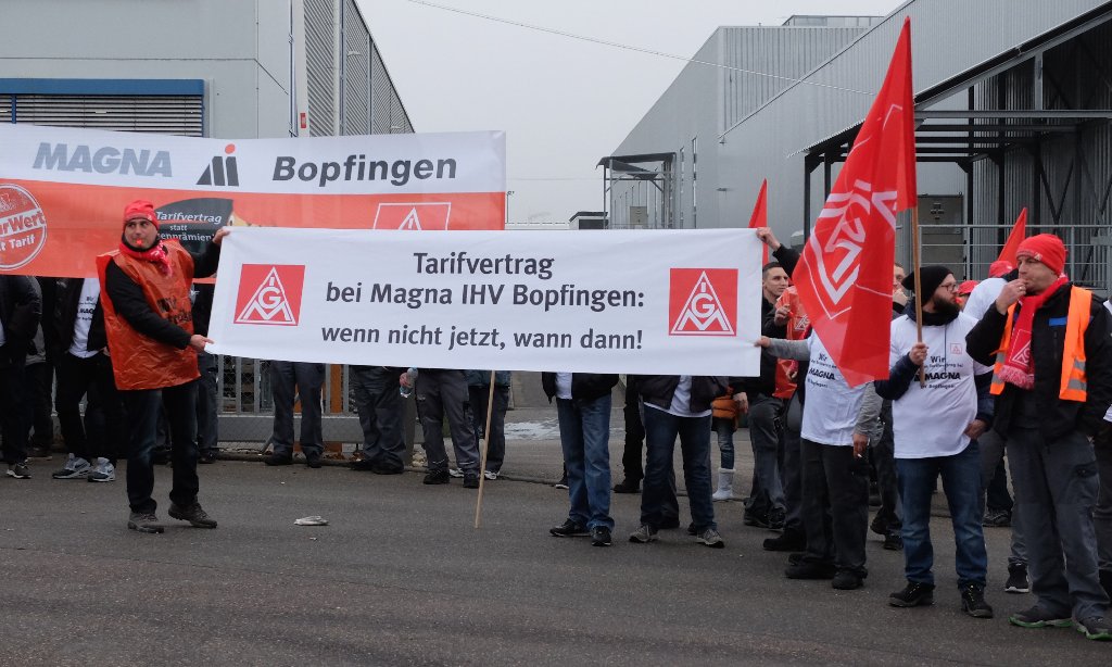 Erfolgreicher Warnstreik Bei Magna Ihv Ig Metall len