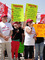 Triumph-Beschaeftigte kaempfen fuer ihre Arbeitsplaetze am 26.07.2012 in Heubach